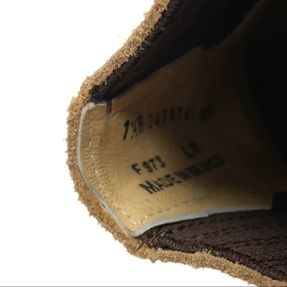 NWOT Frye Suede Leather Western Slip-On Ankle Boot - Picture 6 of 8